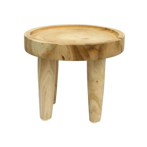 The Samanea Side Table - Natural, Suar Wood, Ø 35 cm