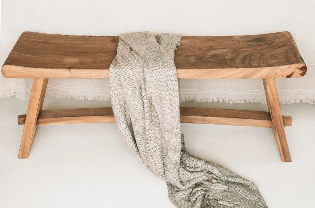 The Suar Bench - Teak Wood, Natural - W 120 cm