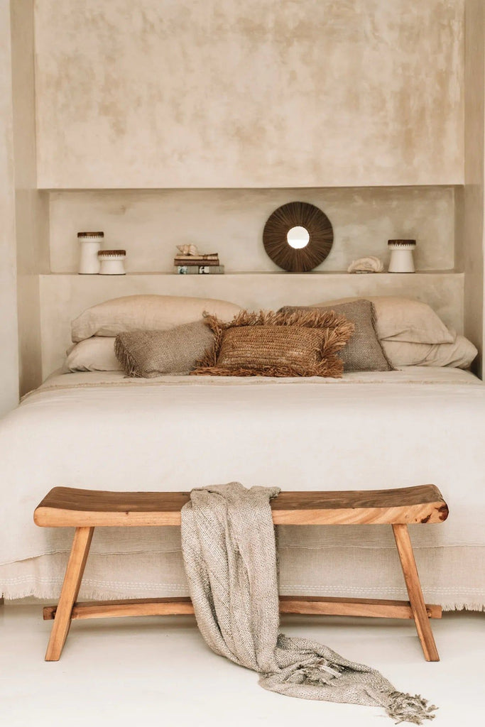 The Suar Bench - Teak Wood, Natural - W 120 cm