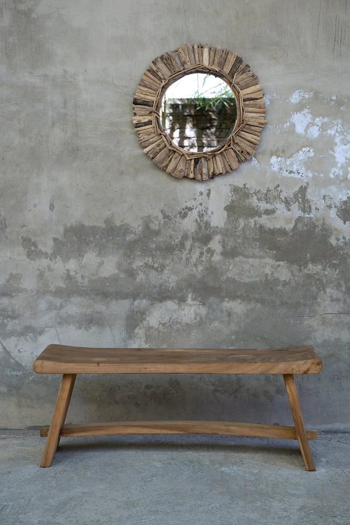 The Suar Bench - Teak Wood, Natural - W 120 cm