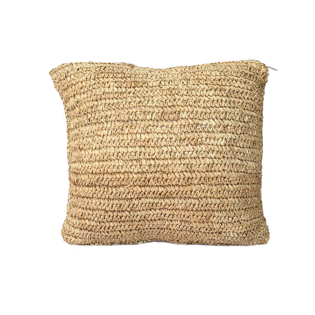 The Raffia Flores Cushion Cover Square - Natural - 40 x 40 cm