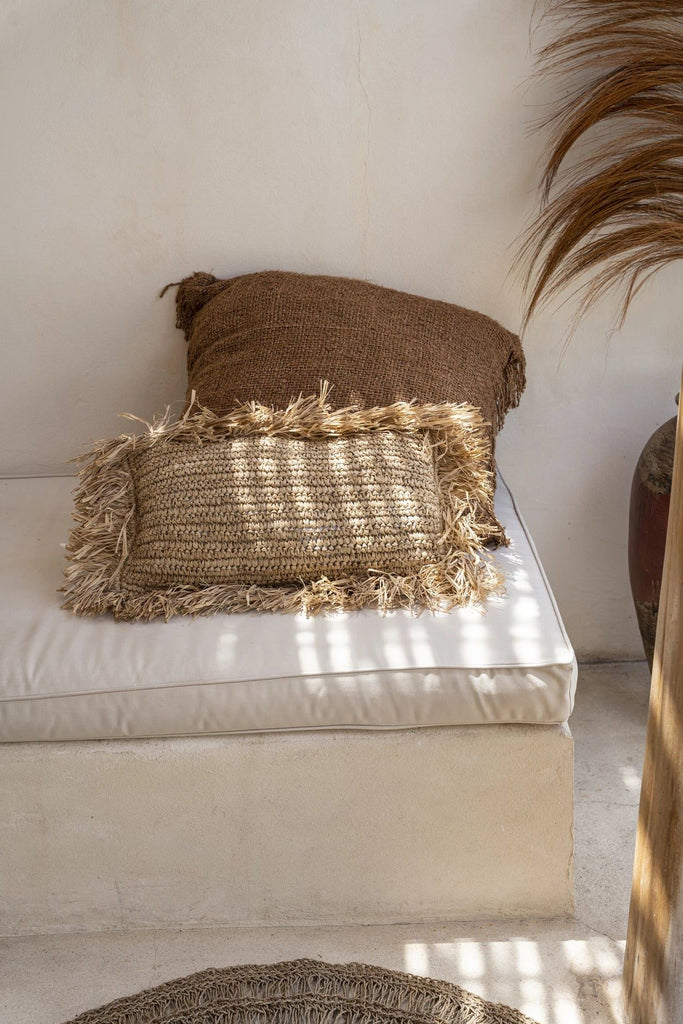 The Raffia Cushion Cover - Natural - 30 x 50 cm