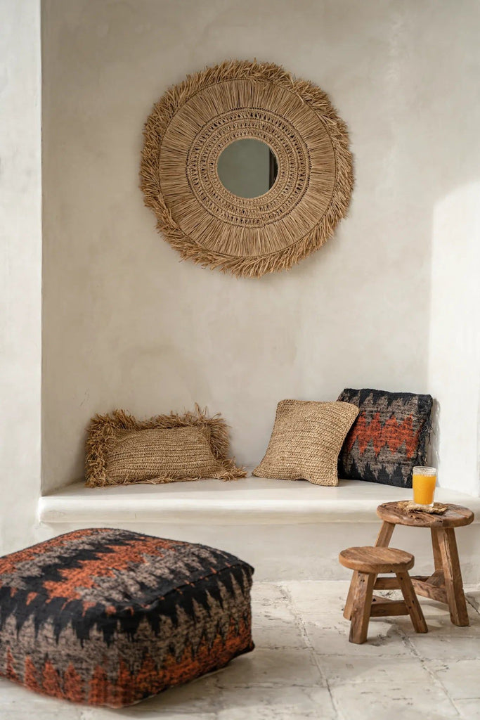 The Raffia Cushion Cover - Natural - 30 x 50 cm
