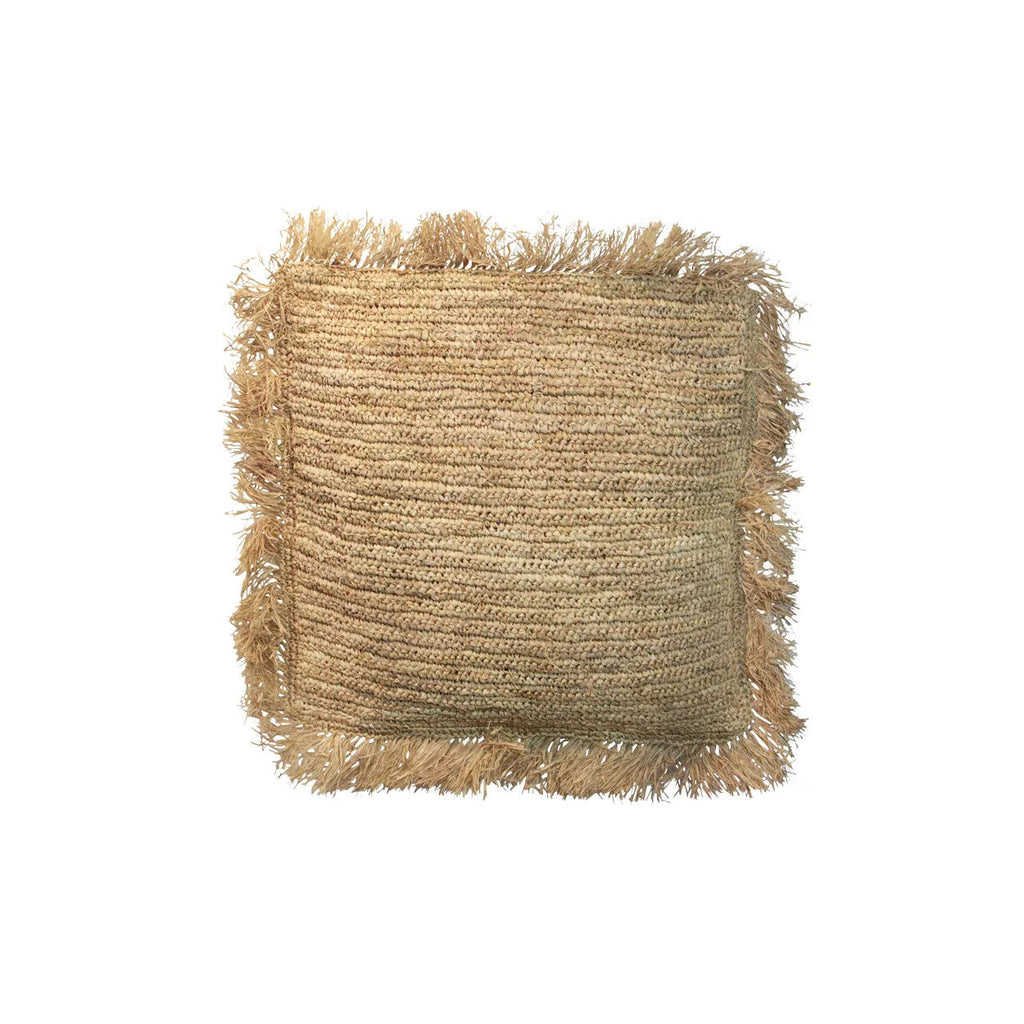 The Raffia Cushion Cover Square - Natural - 40 x 40 cm