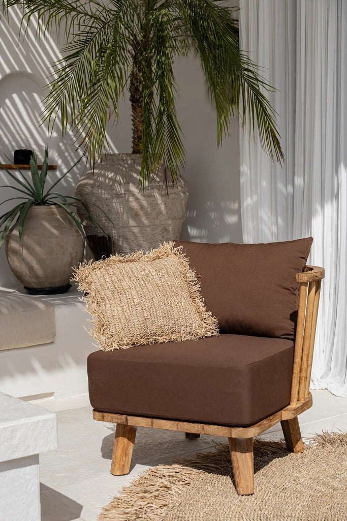 The Raffia Cushion Cover Square - Natural - 40 x 40 cm