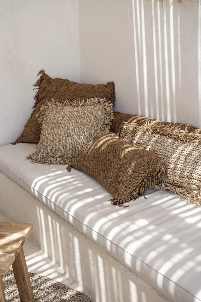 The Raffia Cushion Cover Square - Natural - 40 x 40 cm