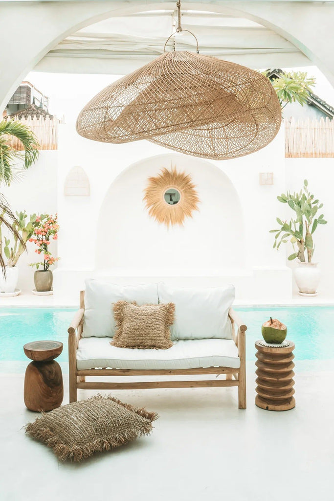 The Raffia Cushion Cover Square - Natural - 40 x 40 cm