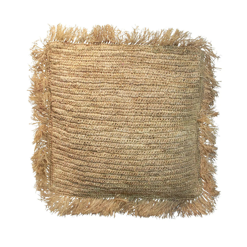 The Raffia Cushion Cover Square - Natural - 60 x 60 cm