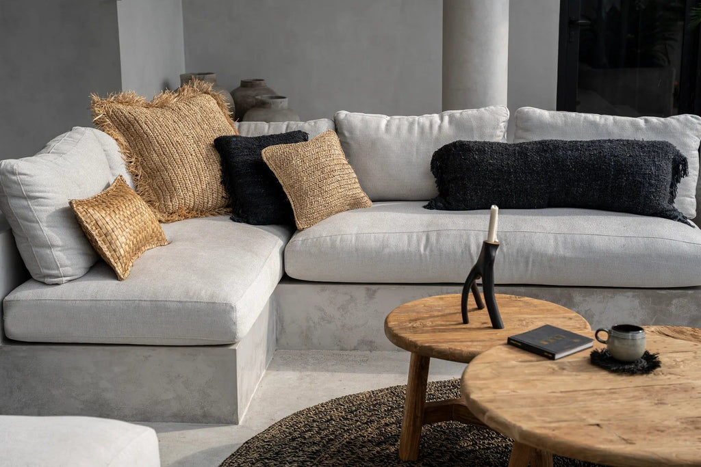 The Raffia Cushion Cover Square - Natural - 60 x 60 cm