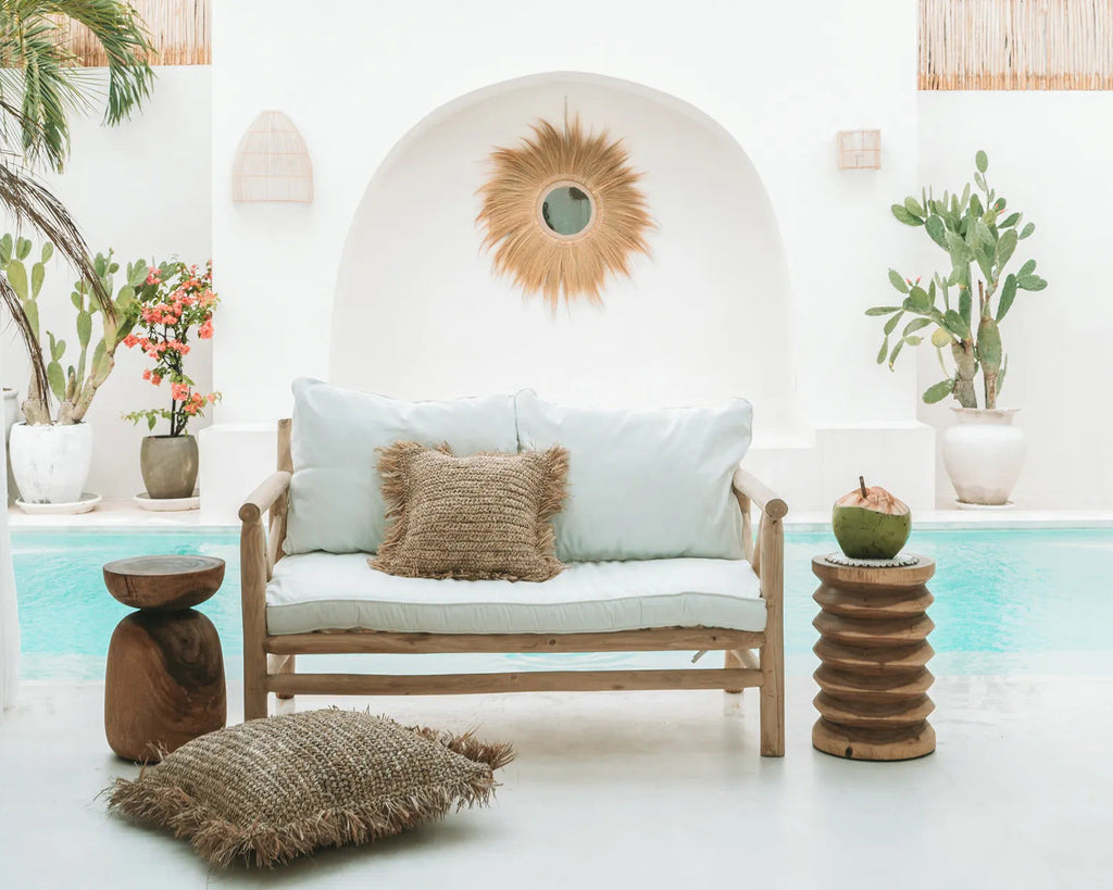 The Raffia Cushion Cover Square - Natural - 60 x 60 cm