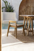 The Ydra Dining Chair - Natural - Teak Wood, Outdoor