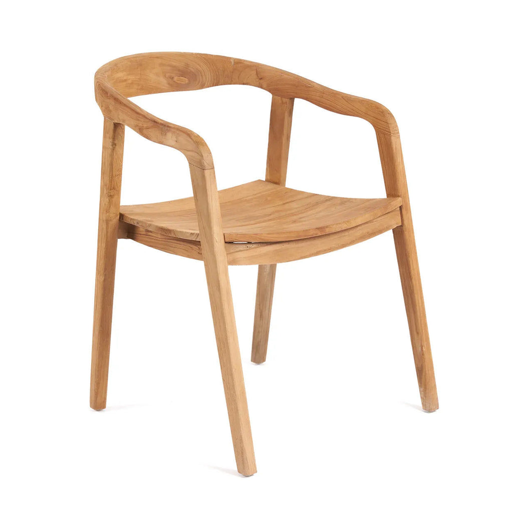The Nihi Oka Dining Chair - Teak Wood, Outdoor