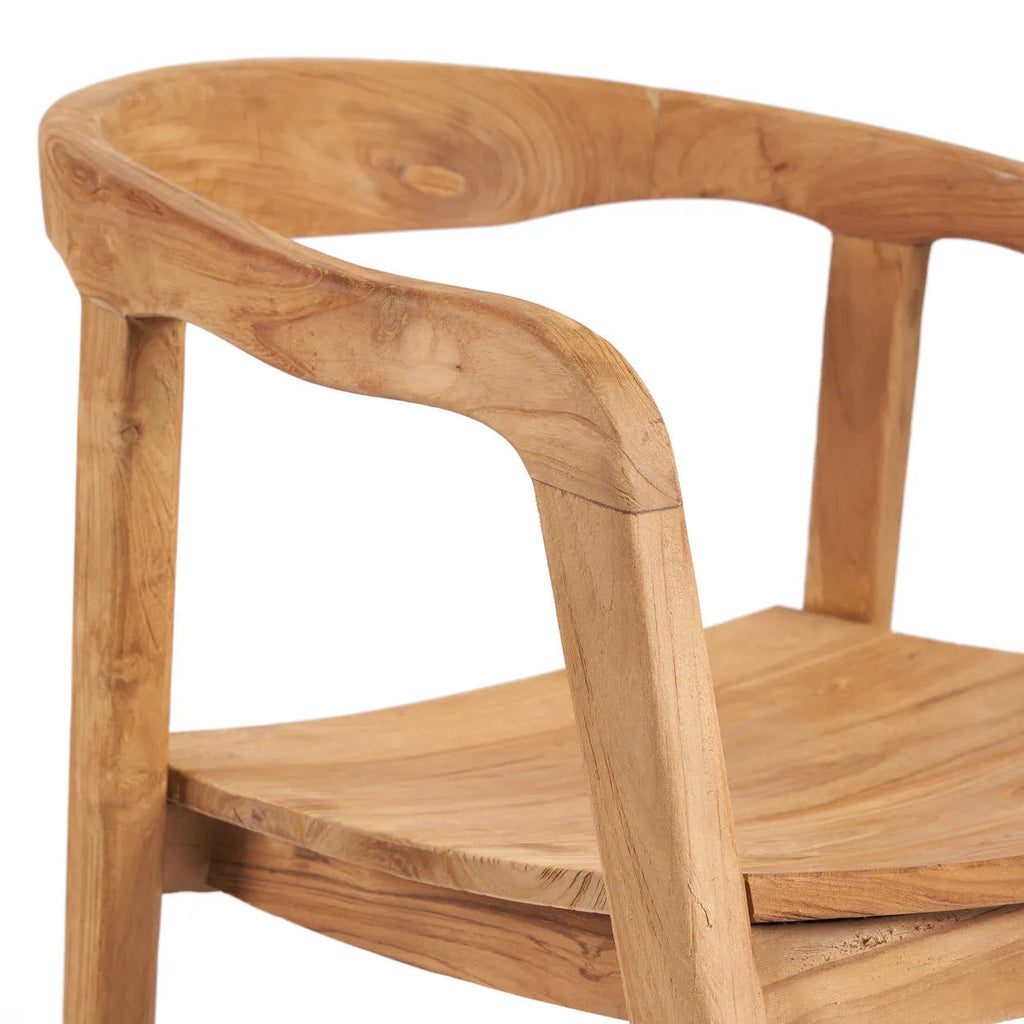 The Nihi Oka Dining Chair - Teak Wood, Outdoor
