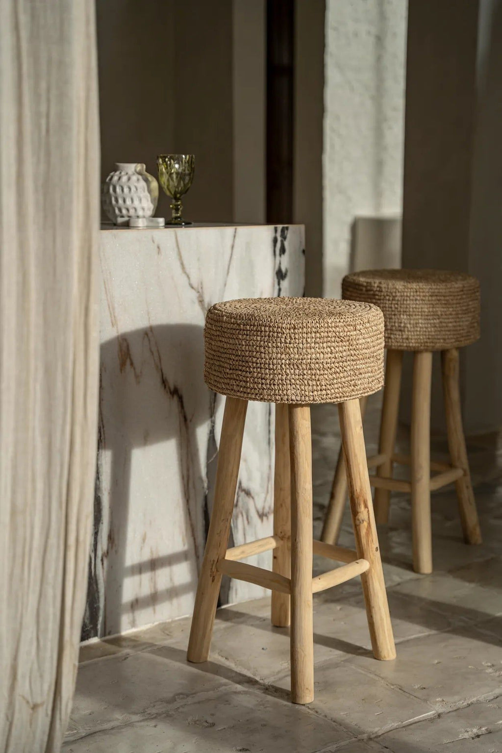 The Raffia Bar Stool