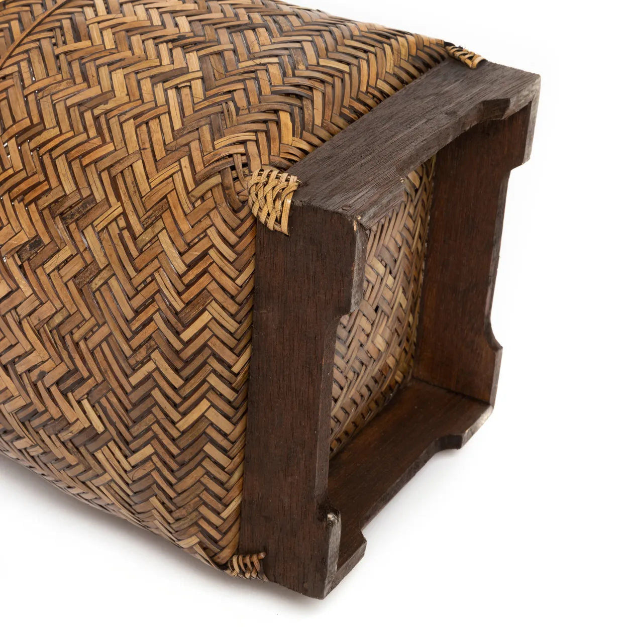 Colonial Basket Bathroom Bin - Natural Brown, Ø 27 cm, H 36 cm