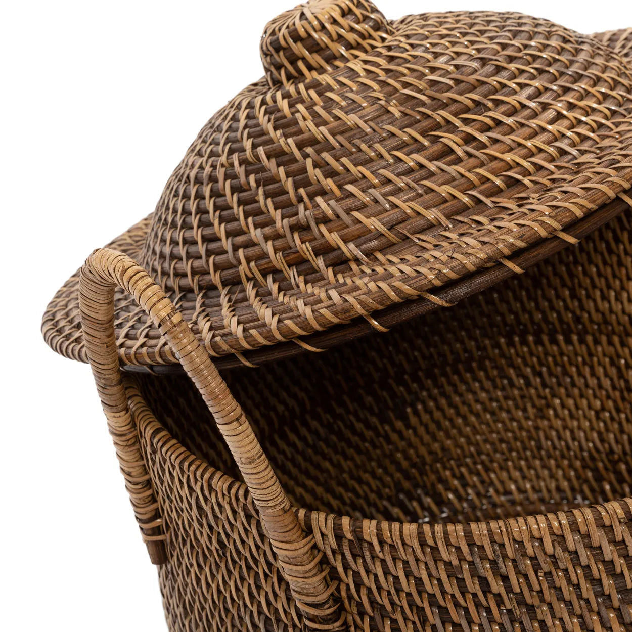 Colonial Basket with Handles - Natural Brown, Ø 40 cm, H 39 cm