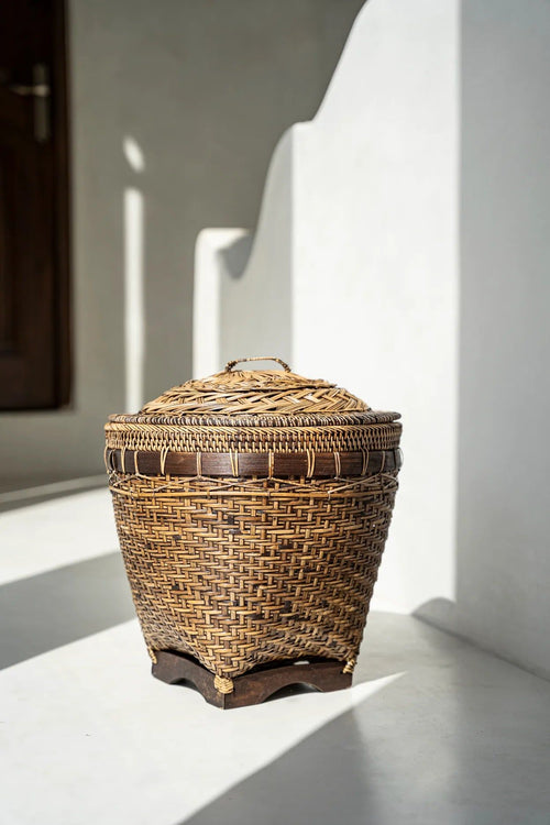Colonial Basket Storage- Natural Brown - Ø 35 cm, H 40 cm