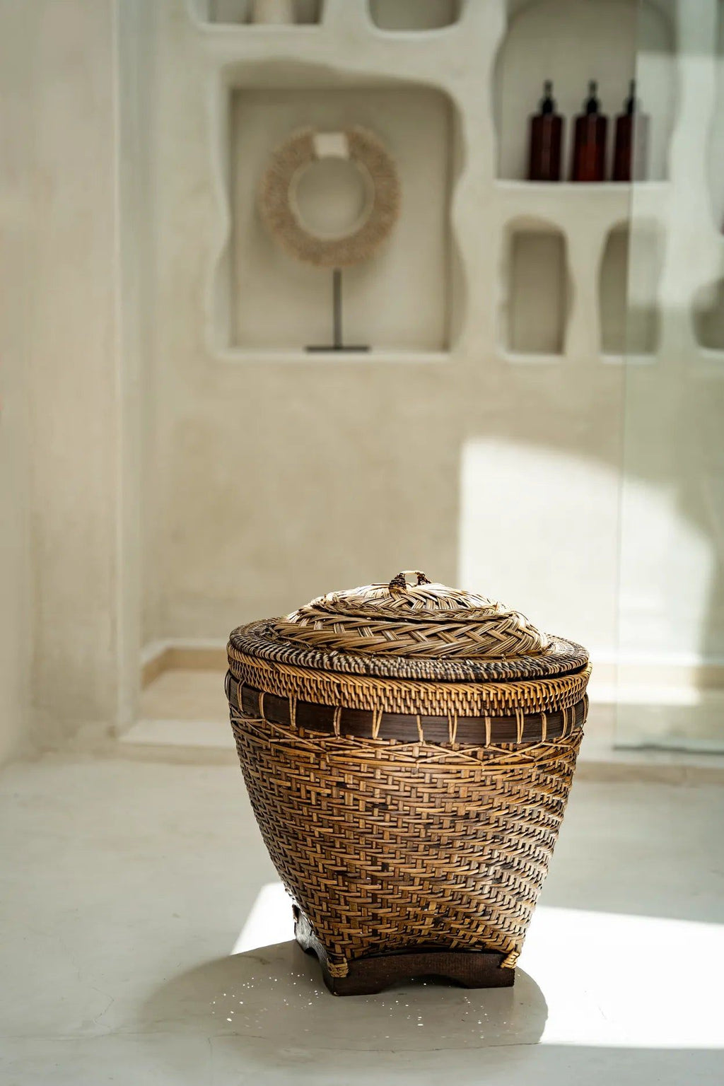 Colonial Basket Storage- Natural Brown - Ø 42 cm, H 45 cm