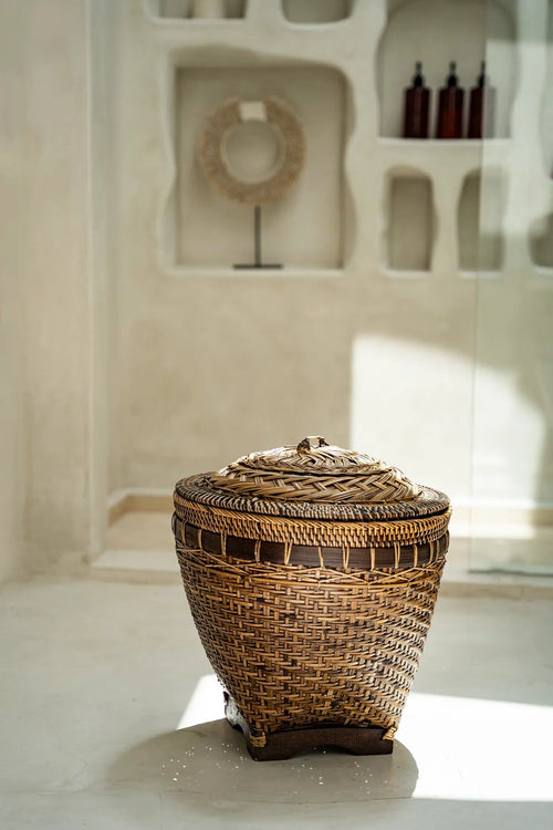 Colonial Basket Storage- Natural Brown - Ø 42 cm, H 45 cm