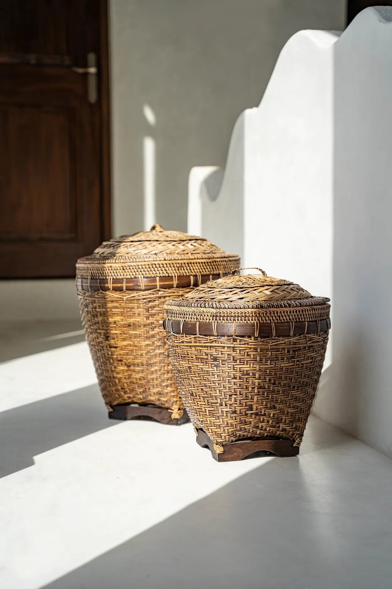 Colonial Basket Storage- Natural Brown - Ø 42 cm, H 45 cm