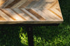 The Herringbone Bench - Teak Wood, Natural - W 110 cm