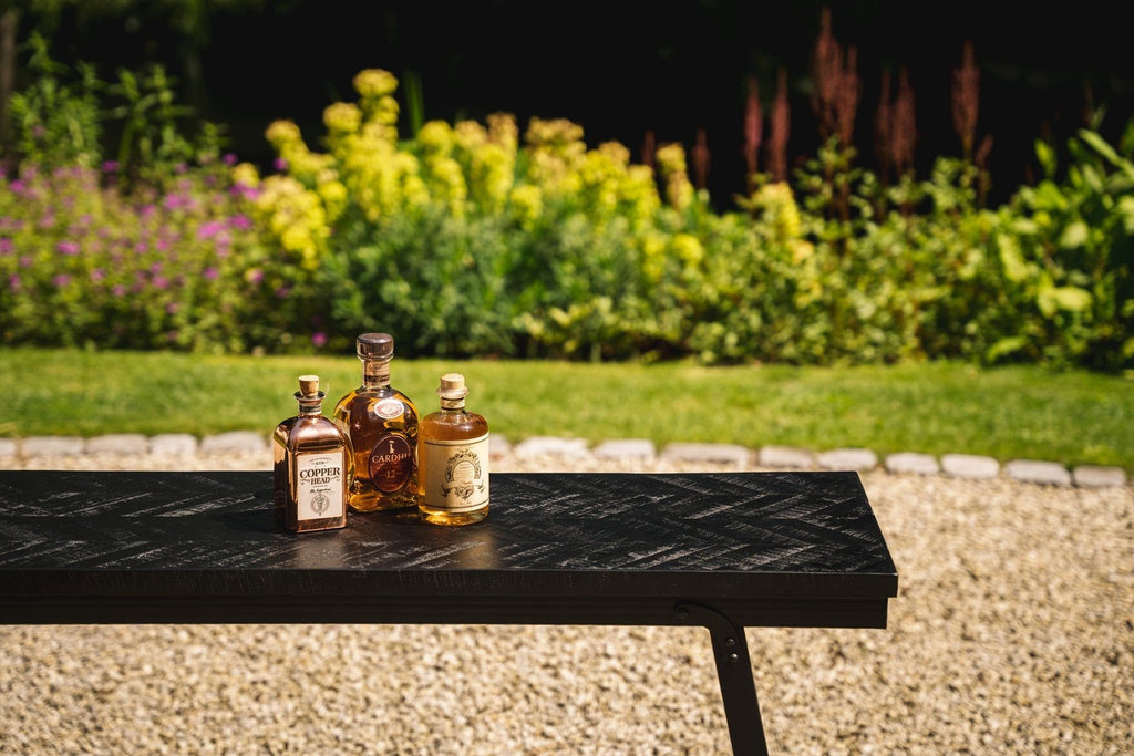 The Herringbone High Table - Black - 60 x 140 cm