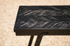 The Herringbone High Table - Black - 60 x 140 cm
