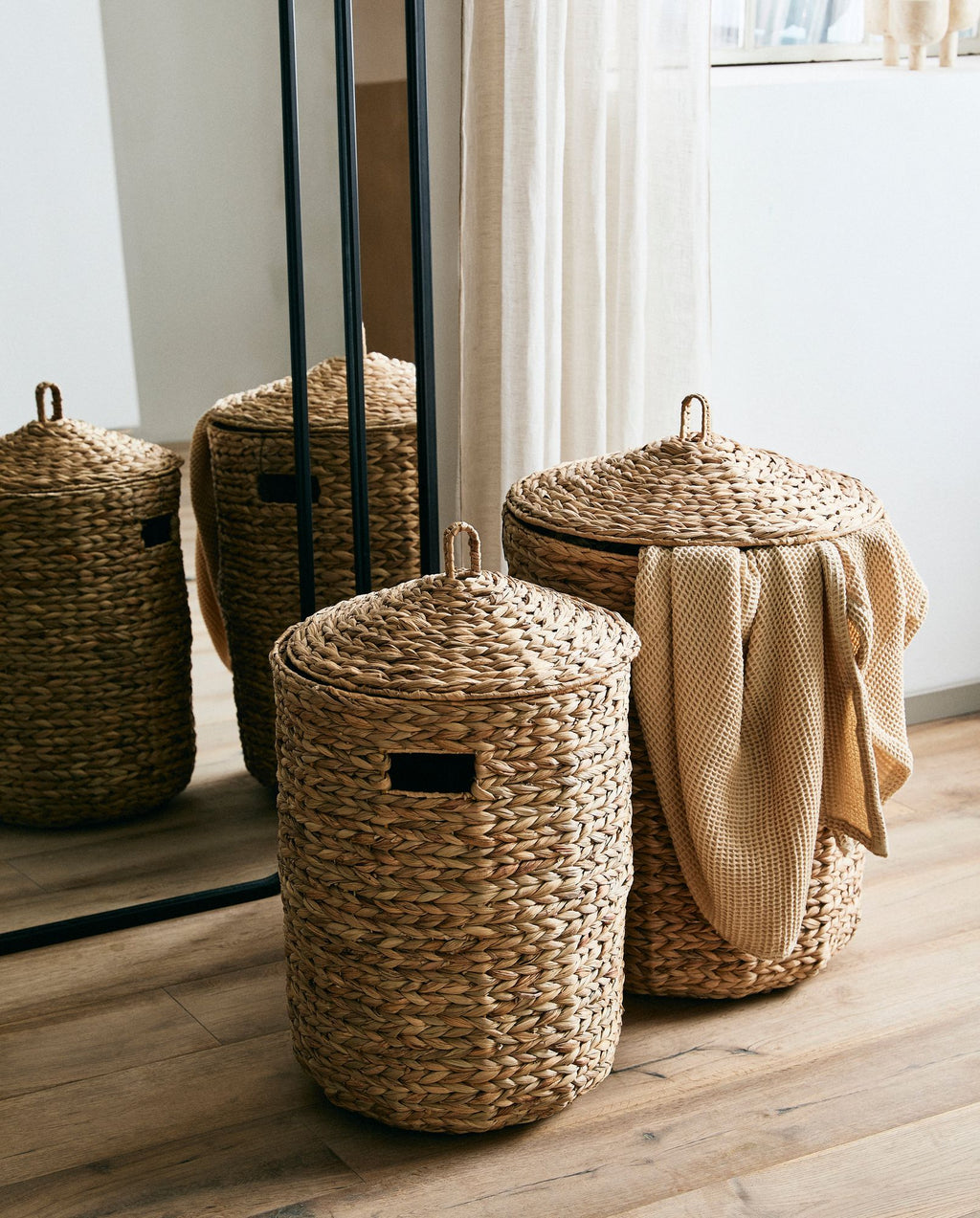 COSNA laundry basket, Set of 2 - natural