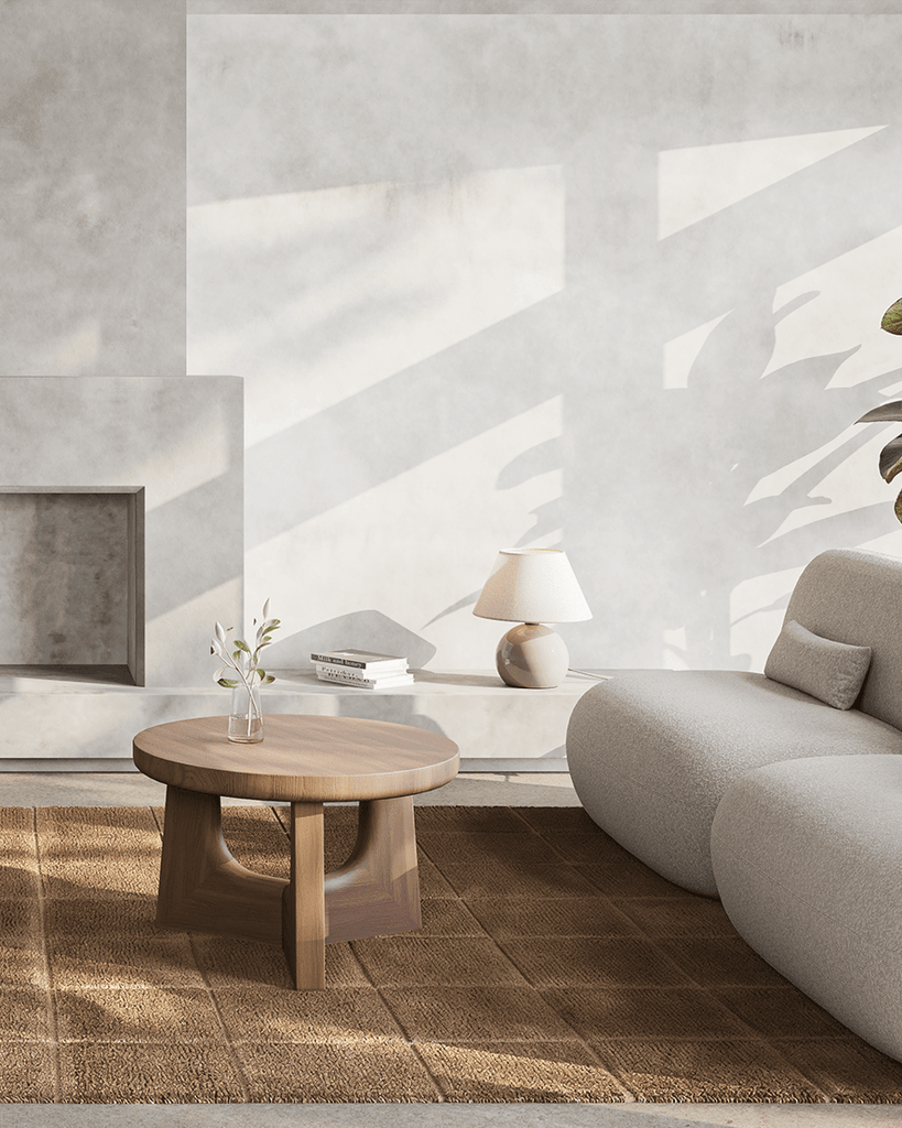 GRID WOOL RUG WHEAT, MANY SIZE