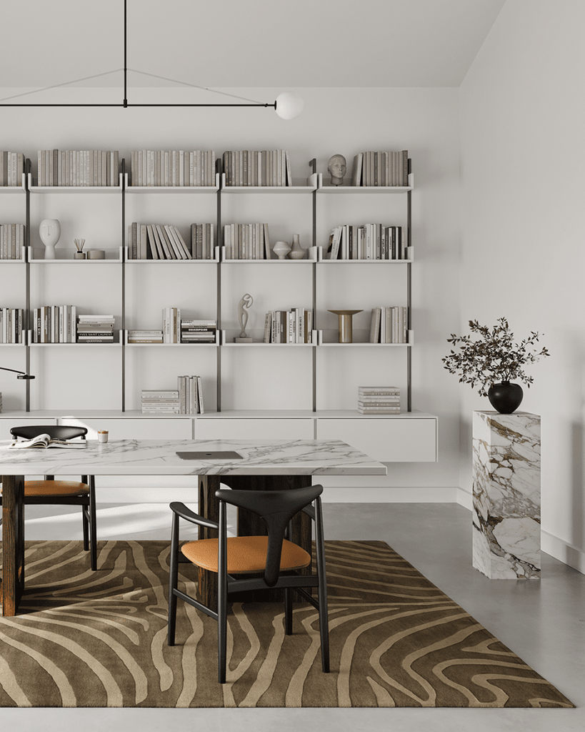 ZEBRA MOCCA WOOL RUG, MANY SIZE