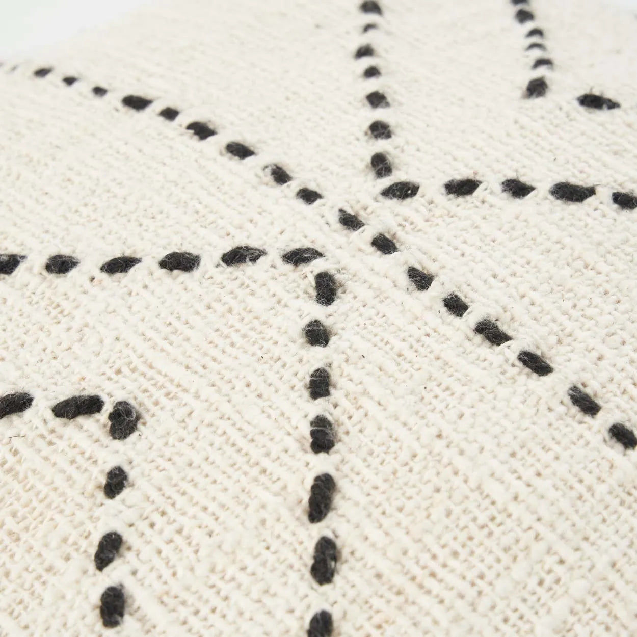 The Tribal Cushion Cover - Natural Black