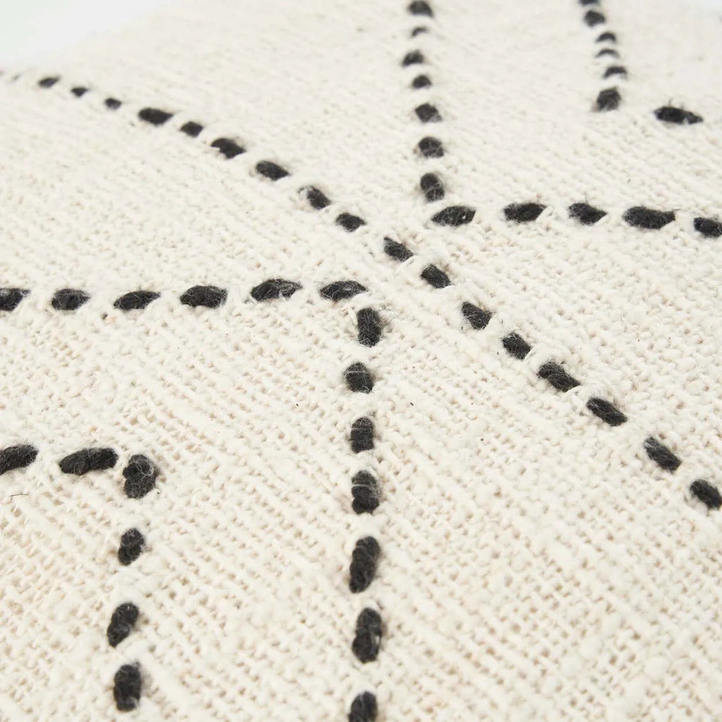 The Tribal Cushion Cover - Natural Black