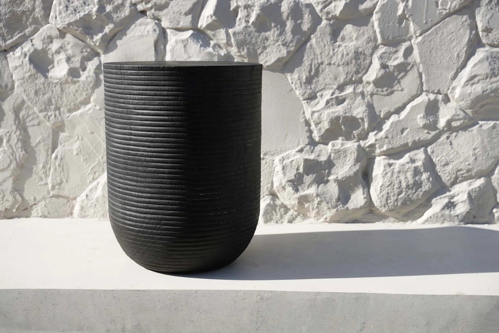Buntuk Stool - Black, D 35 CM