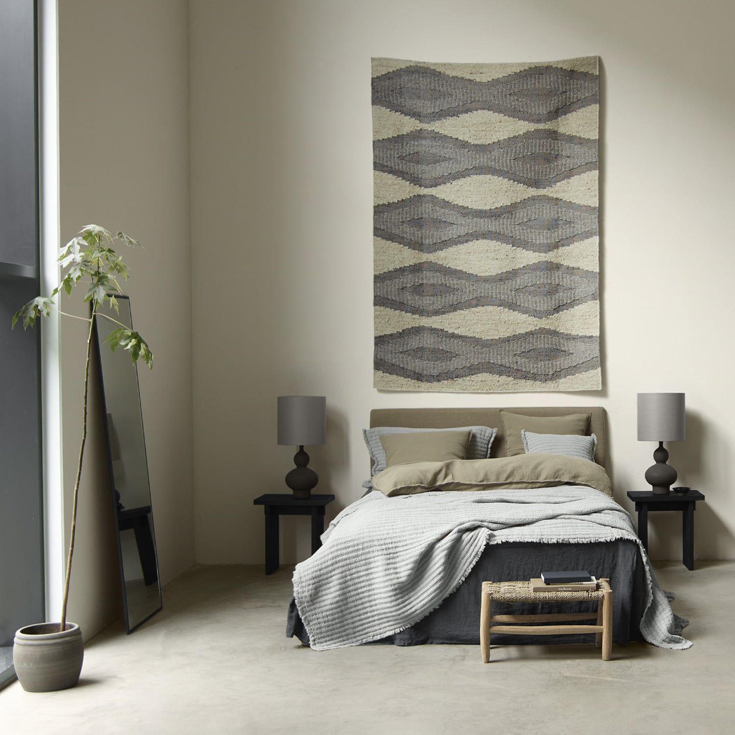 JUTE WAVES RUG, WOOL & JUTE