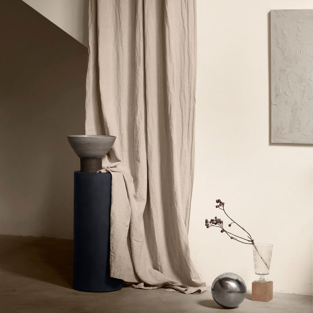 MET STAND BLACK ROUND | METAL | H 70 CM, Ø 30