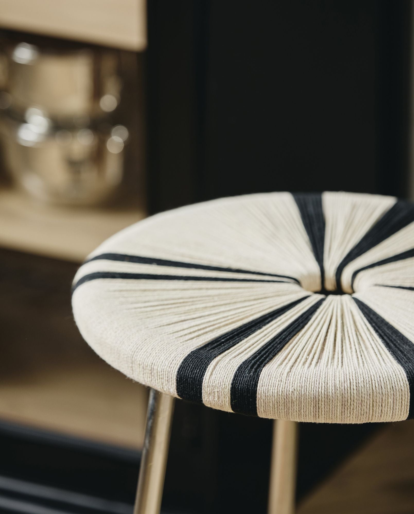 MORICE stool, low - black/ivory