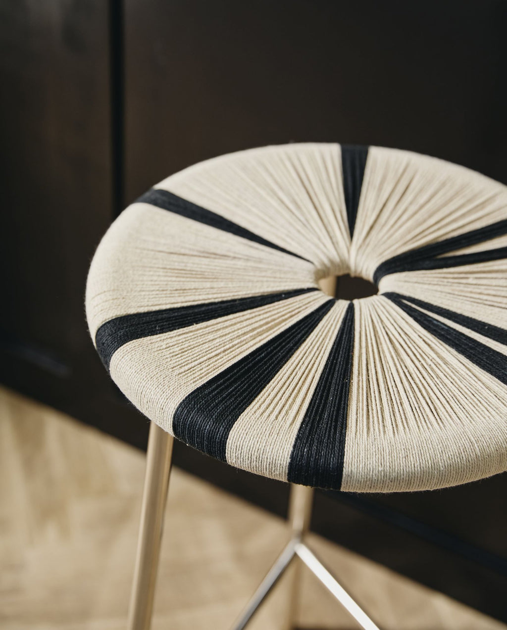 MORICE stool, high - black/ivory