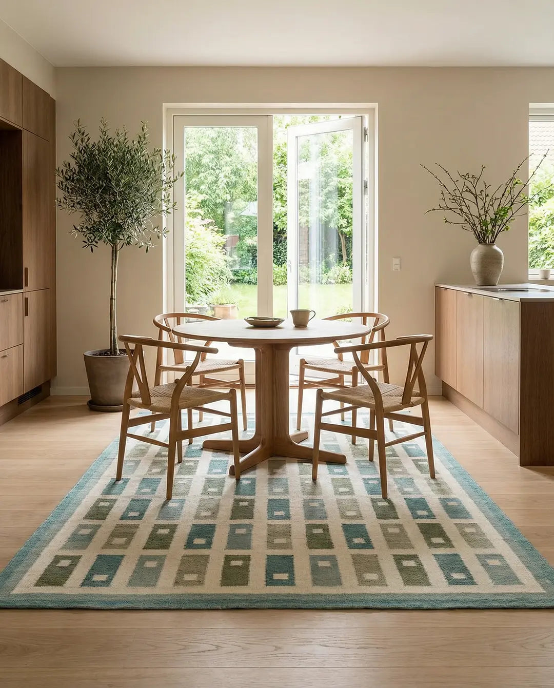 FYRBO WOOL RUG, SEA, MANY SIZE
