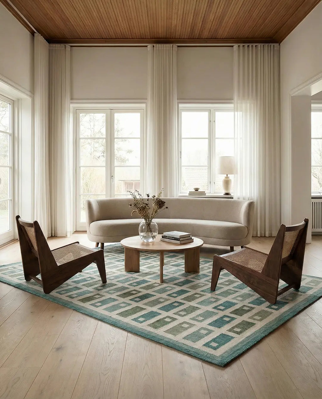 FYRBO WOOL RUG, SEA, MANY SIZE