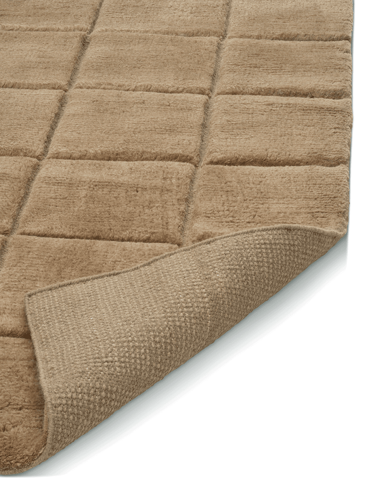 GRID WOOL RUG WHEAT, MANY SIZE