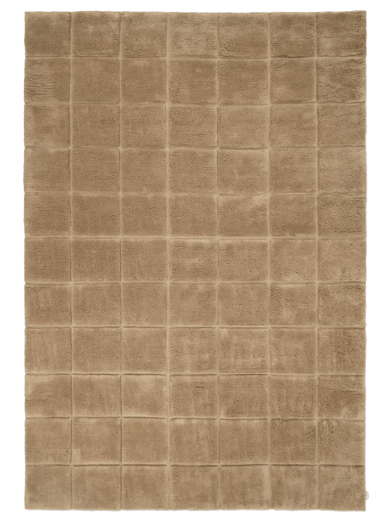 GRID WOOL RUG WHEAT, MANY SIZE