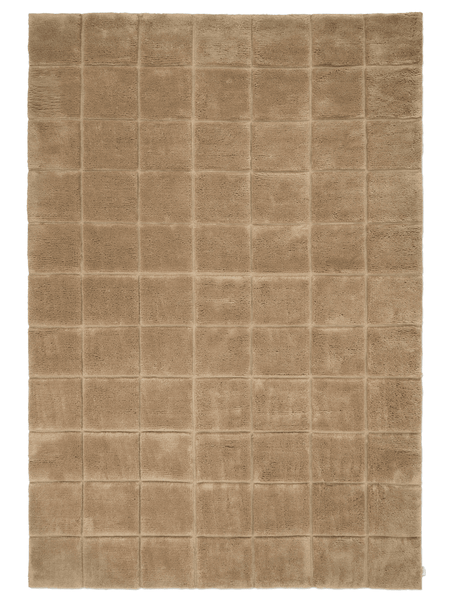GRID WOOL RUG WHEAT, MANY SIZE
