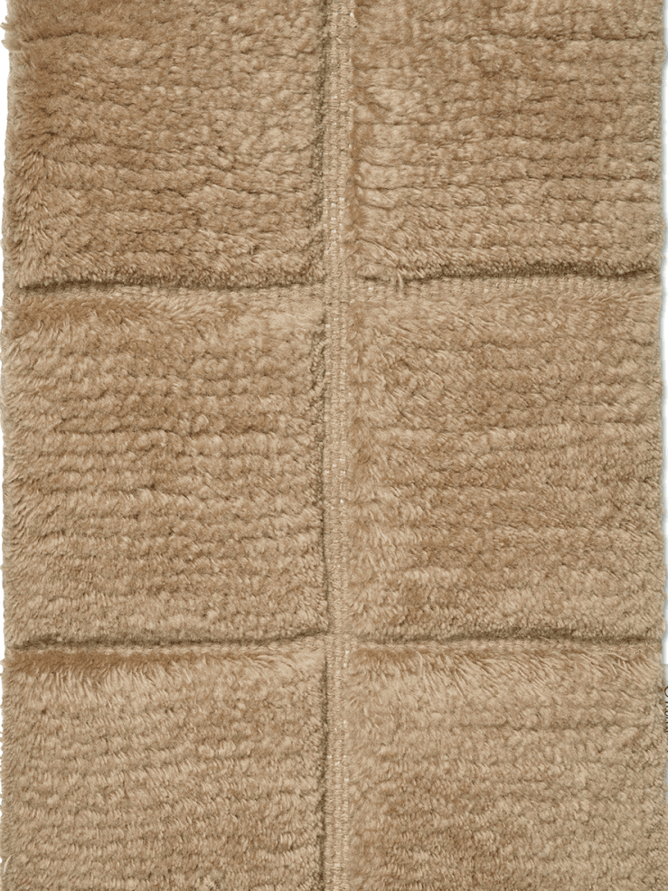 GRID WOOL RUG WHEAT, MANY SIZE
