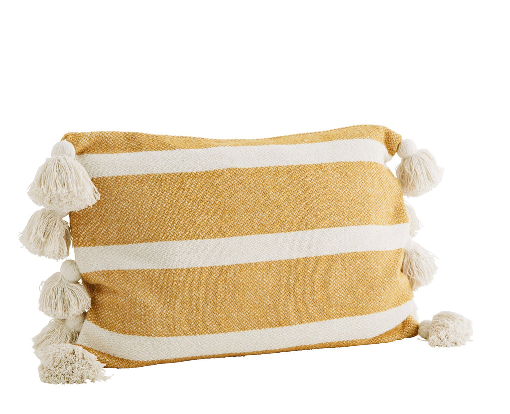 HONEY CUSHION COVER WITH TASSELS, 40 x 60 CM