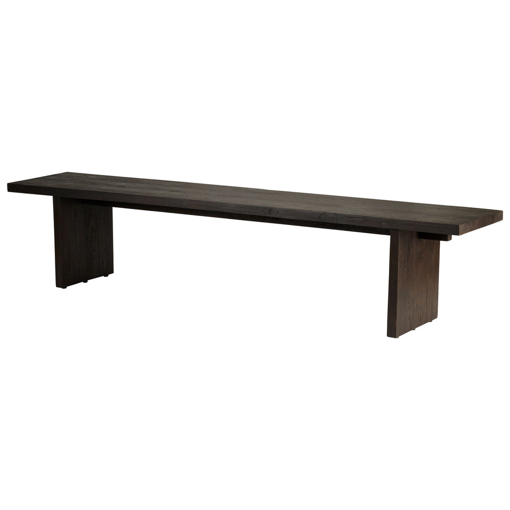 KAYU BENCH | RECYCLED TEAK | 220 X H 45 CM, BROWN-BLACK