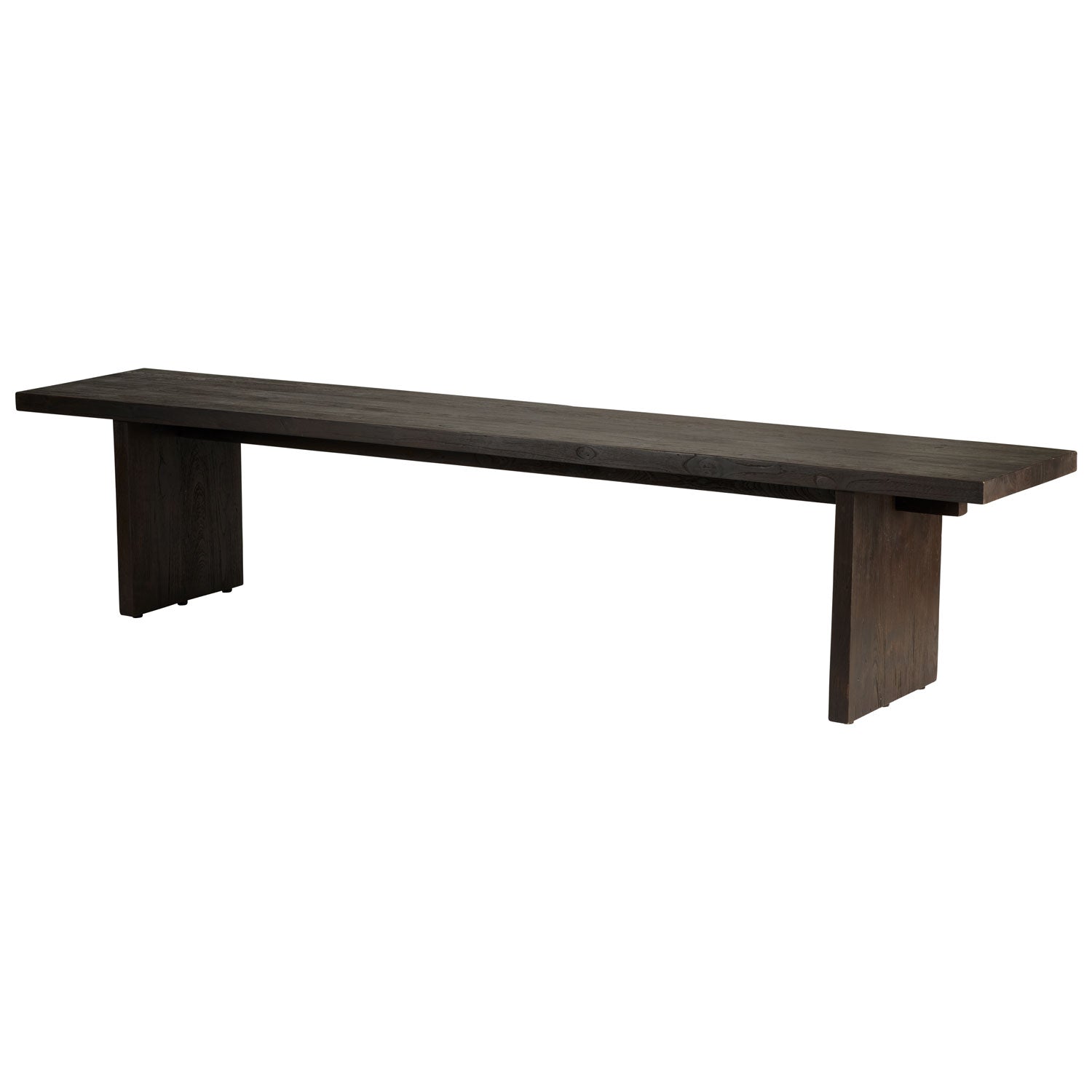 KAYU BENCH | RECYCLED TEAK | 220 X H 45 CM, BROWN-BLACK