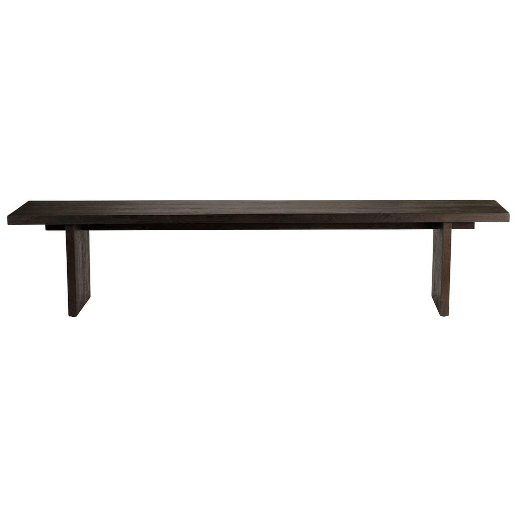 KAYU BENCH | RECYCLED TEAK | 220 X H 45 CM, BROWN-BLACK