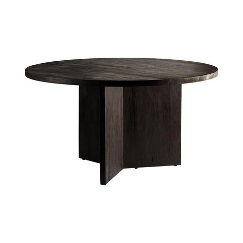 TABLE KAYU ROUND | RECYCLED TEAK | Ø 140 CM, BROWN-BLACK