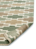 KORS WOOL RUG, FLATWEAVE GREEN/BEIGE, MANY SIZE