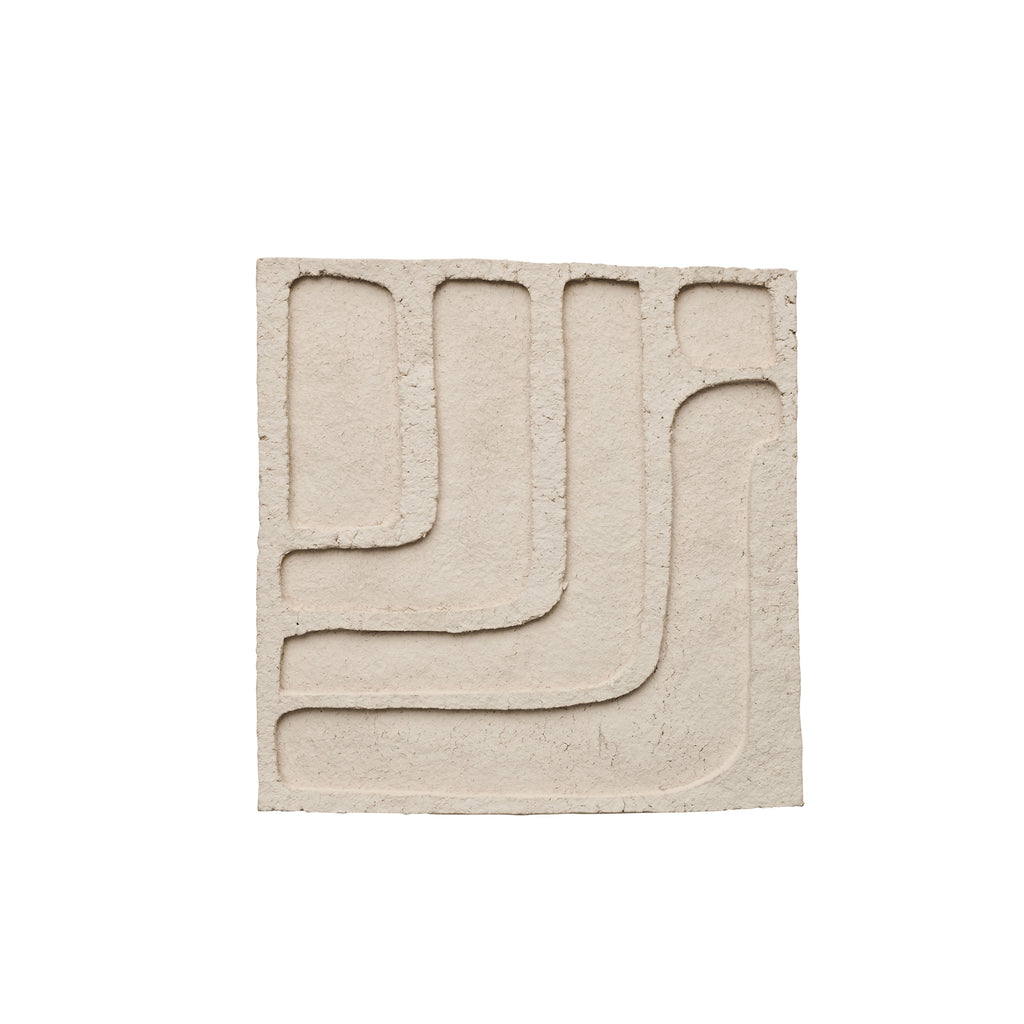 MACHE CREAM WALL DECOR | PAPER MACHE | 48 X 48 CM